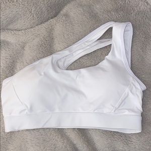 One shoulder sports bra